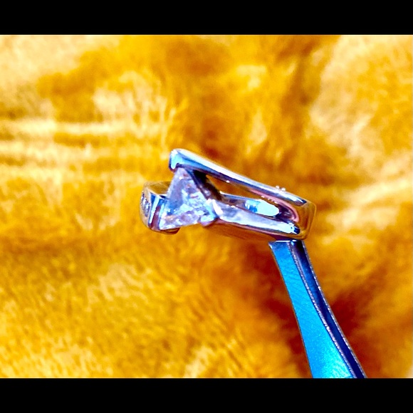 Genuine Diamond Ring, custom Trilliant cut - Picture 8 of 17